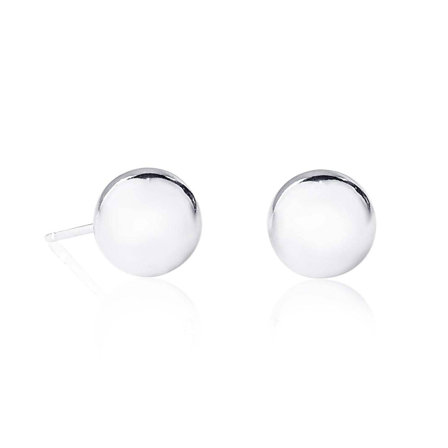925 Sterling Silver 10mm Diameter Ball Stud Earrings for Women