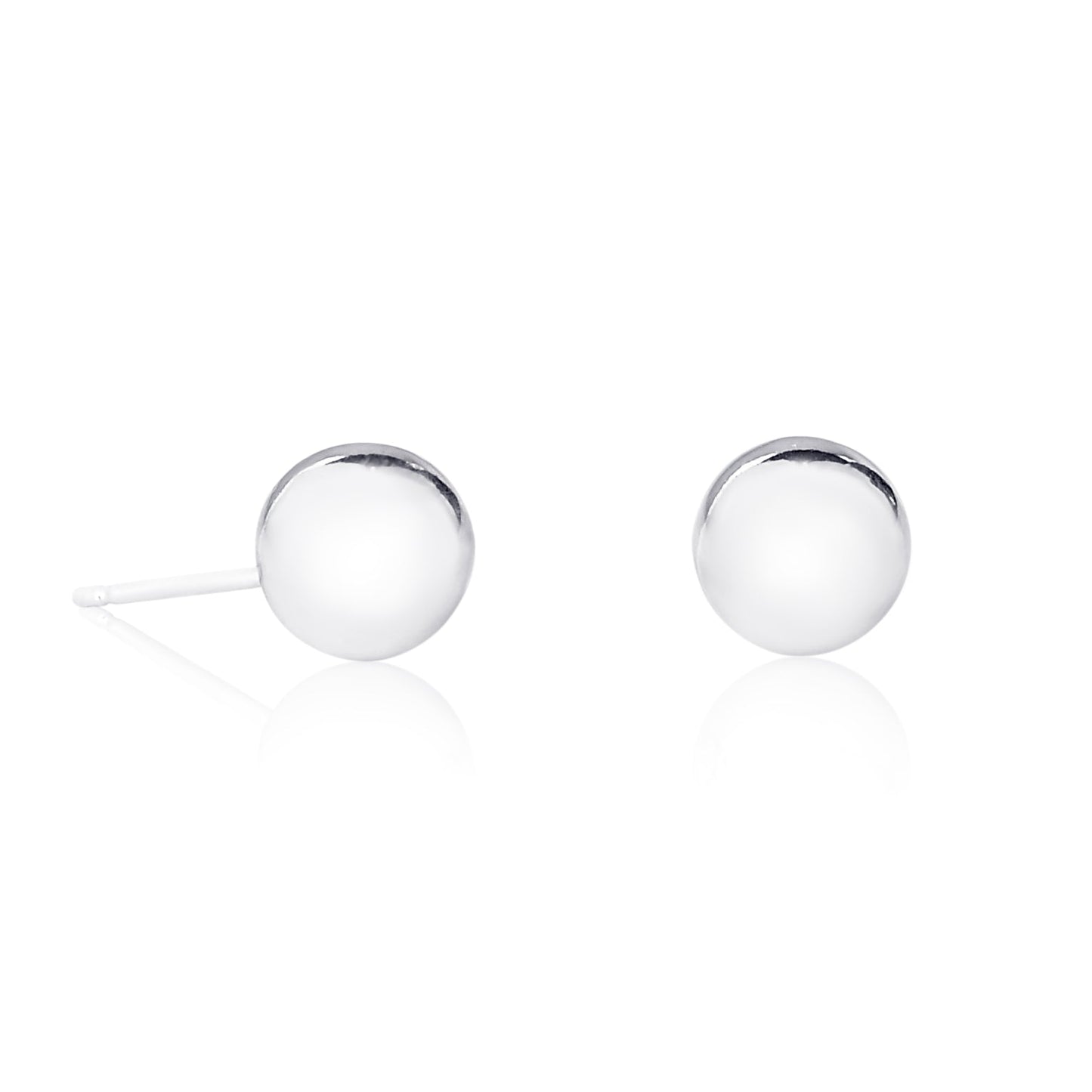 925 Sterling Silver 8mm Diameter Ball Stud Earrings for Women