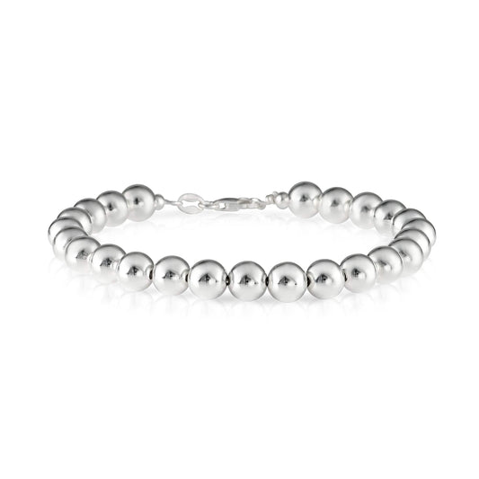 925 Sterling Silver Italian Design Ball Bracelet for Women
