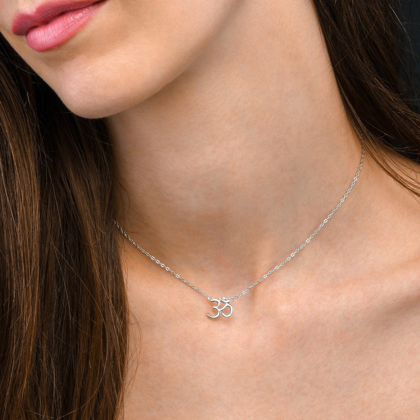 925 Sterling Silver Divine OM Pendant Necklace For Women
