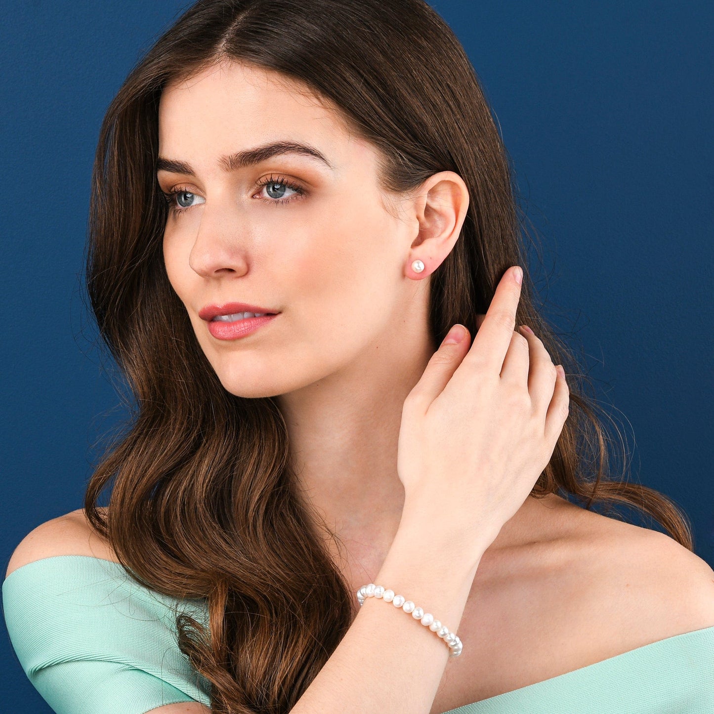 925 Sterling Silver Freshwater Pearl Bracelet for Women
