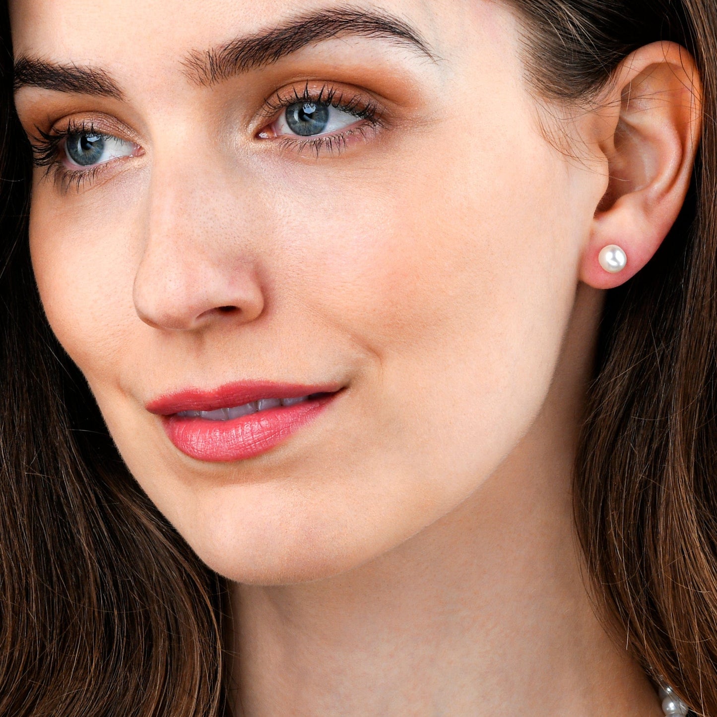 925 Sterling Silver Freshwater Pearl Stud Earrings for Women
