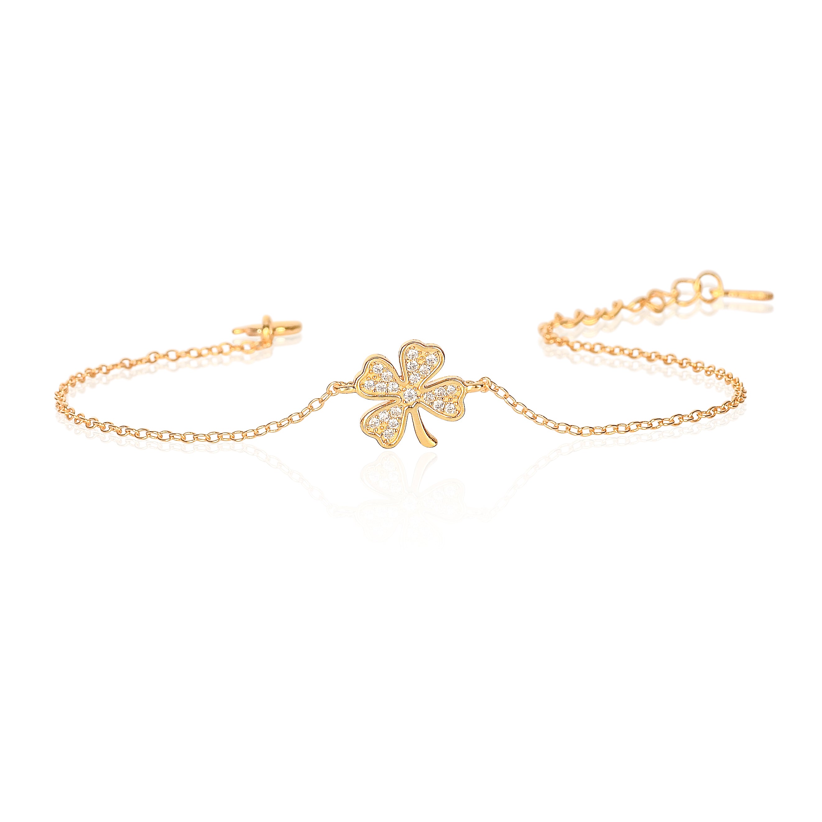 Lucky four-leaf clover bracelet for women sold light luxury niche design