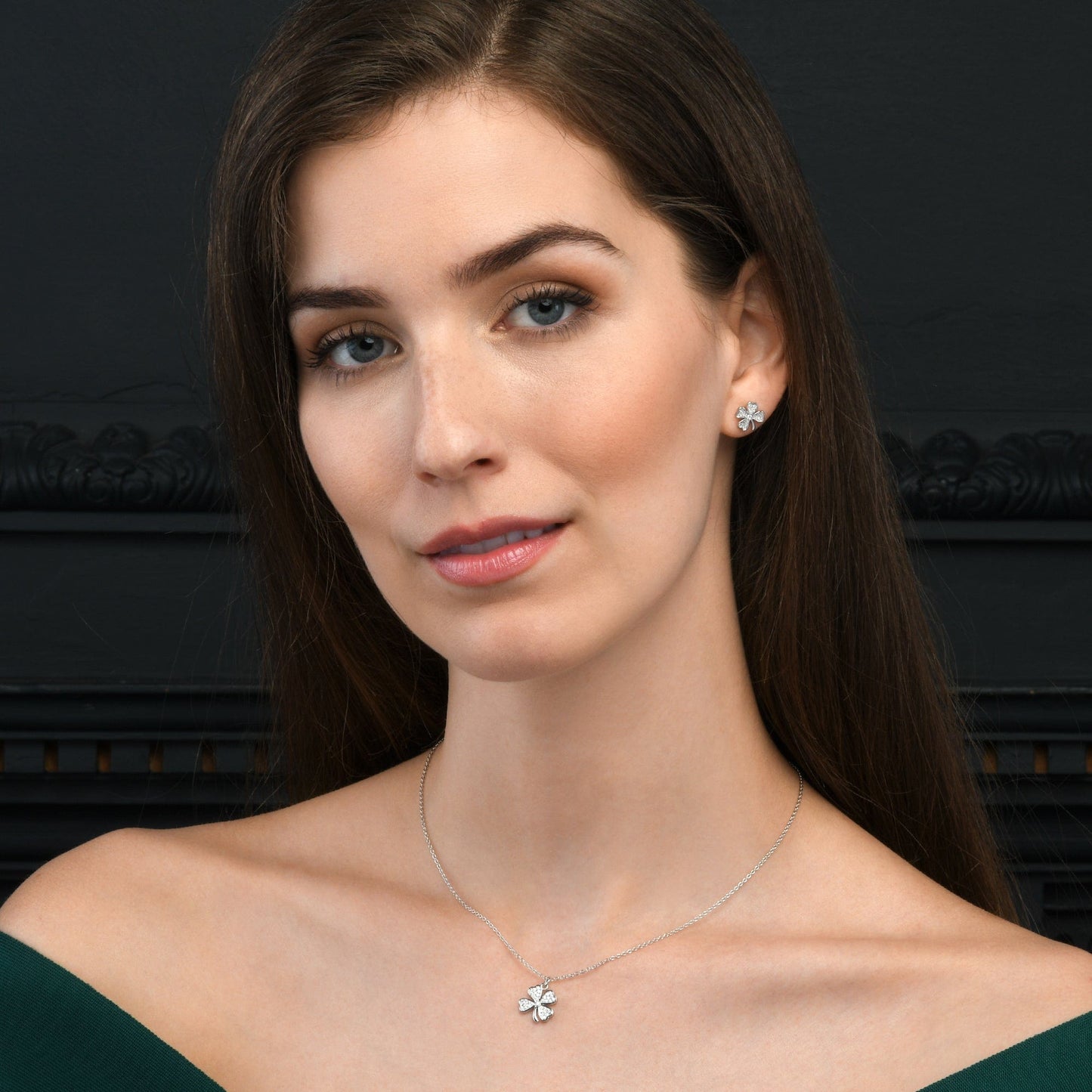 925 Sterling Silver 4 Leaf Clover Pendant Necklace for Women