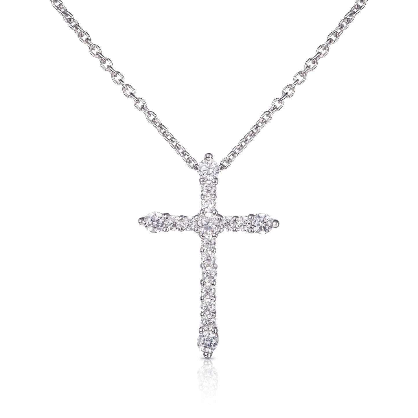 Cross Pendant Necklace in 925 Sterling Silver For Women,