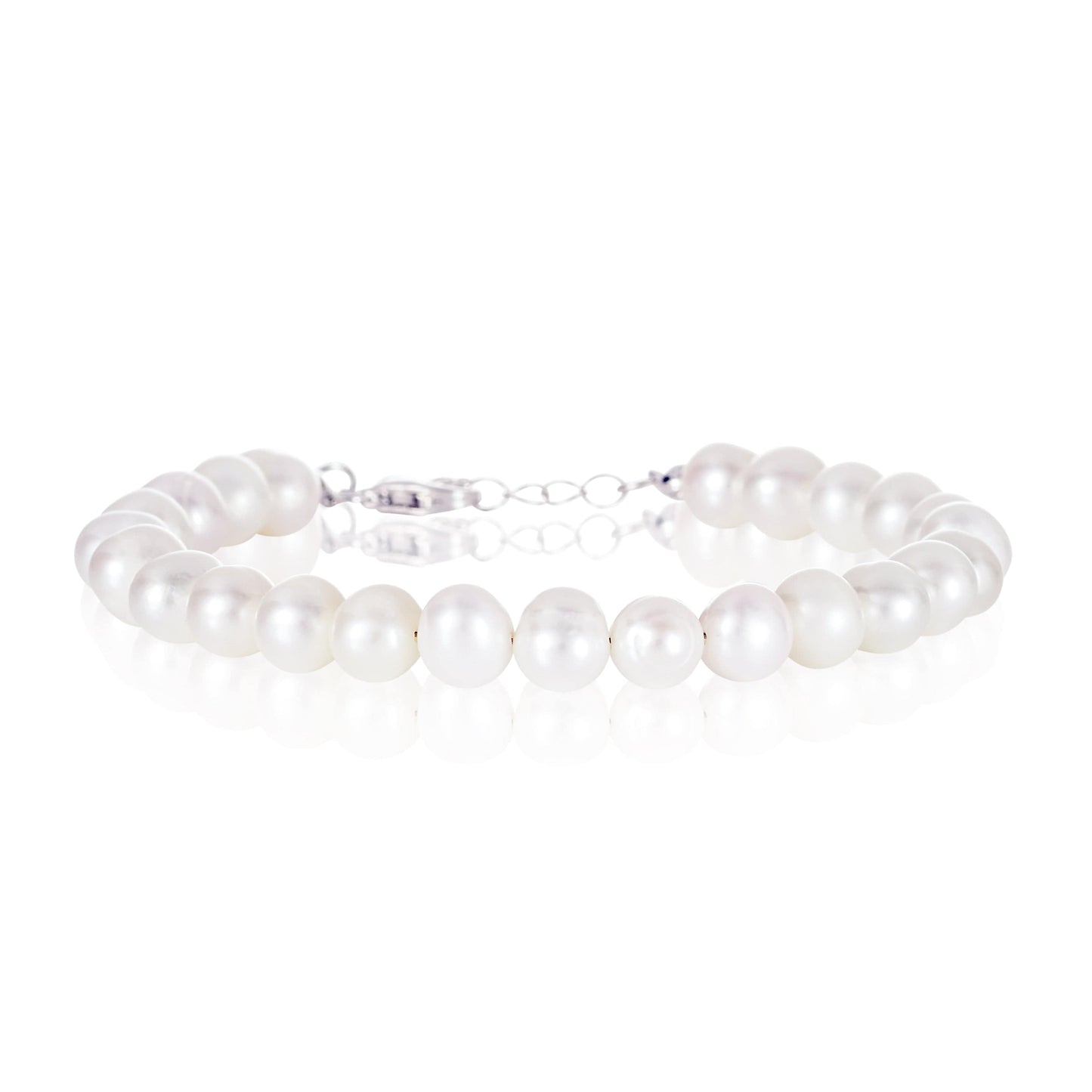 925 Sterling Silver Freshwater Pearl Bracelet for Women