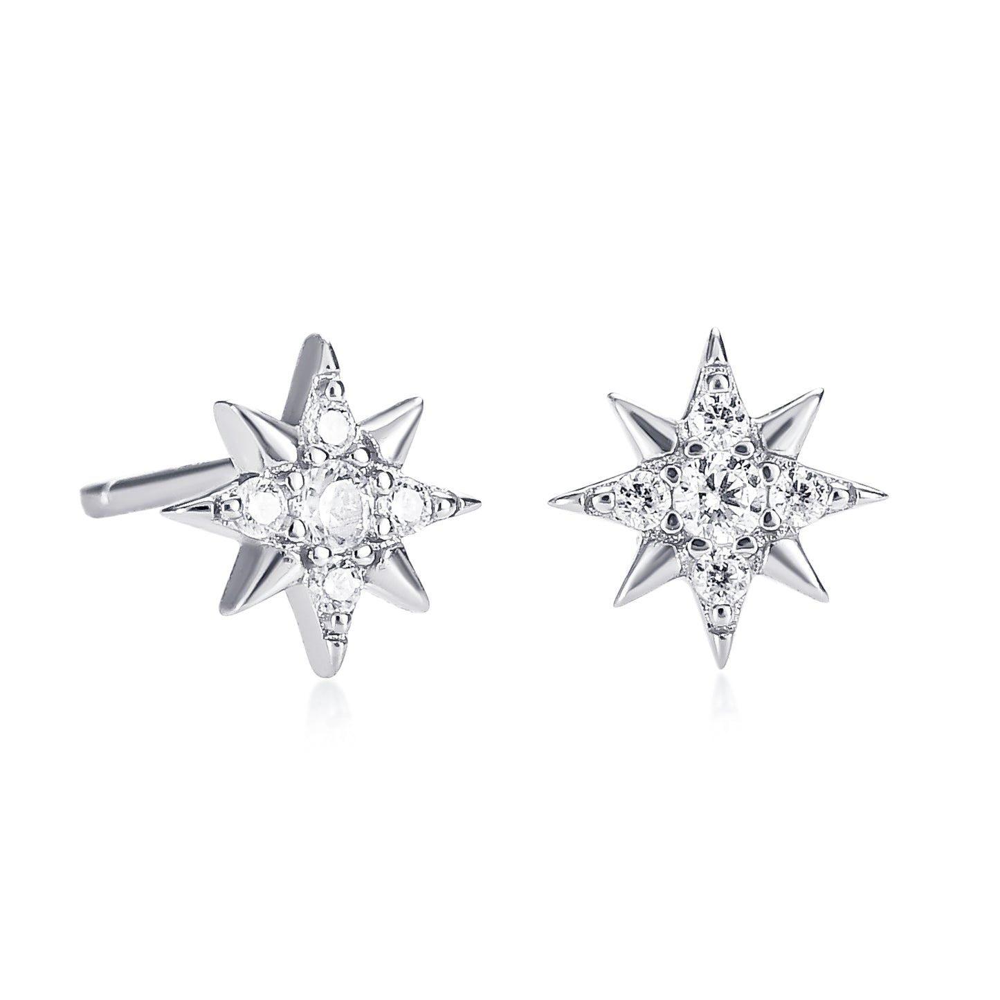 925 Sterling Silver Tiny Star Earrings for Women