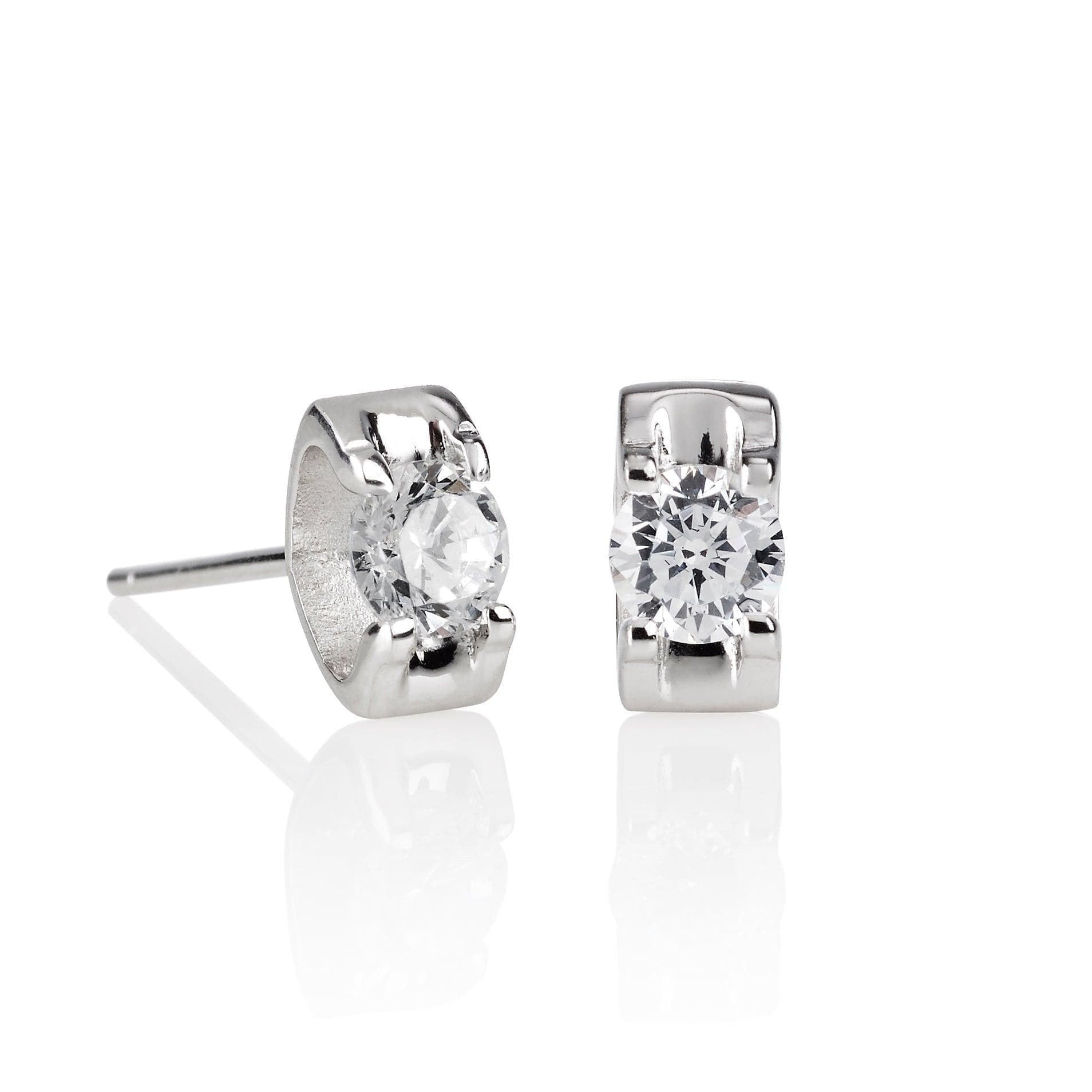 925 Sterling Silver Rectangle Stud Earrings for Women - namana.london