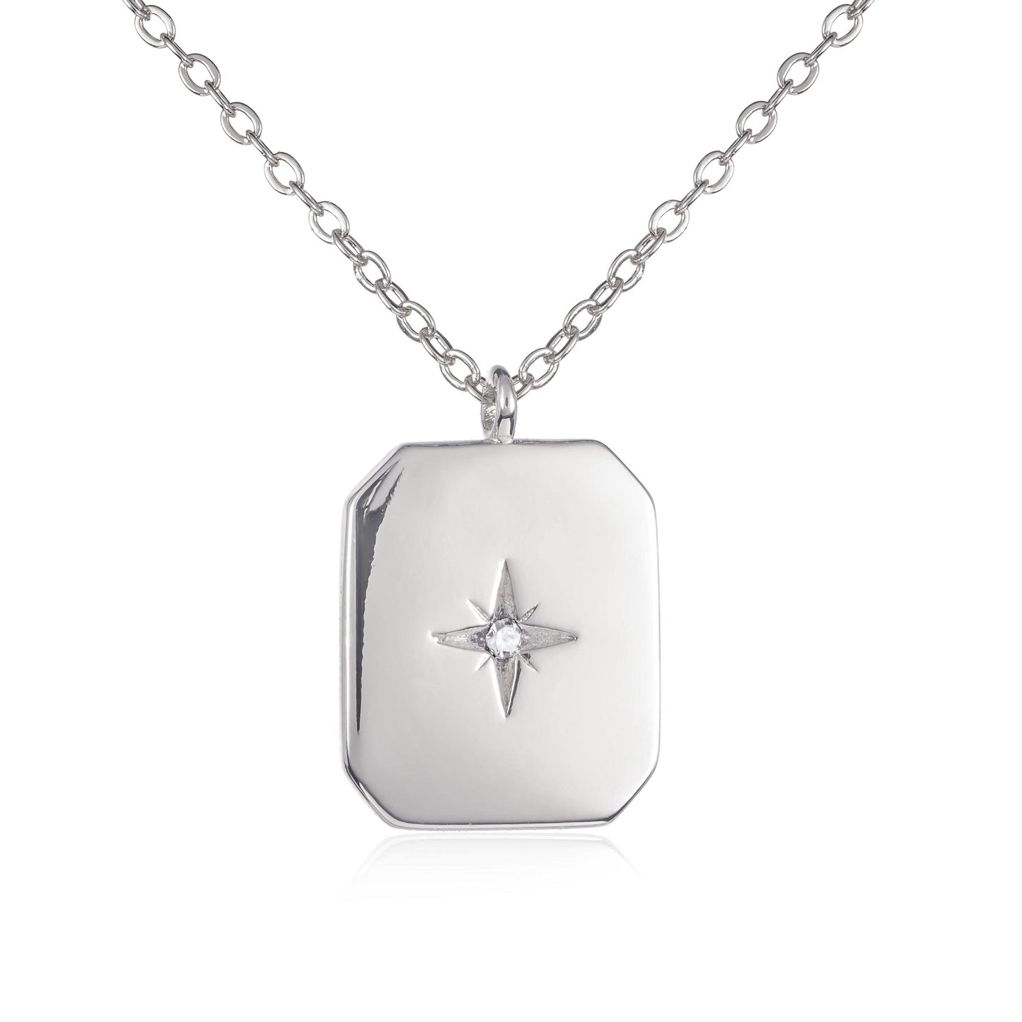 Rectangle Medallion Pendant Necklace for Women - namana.london