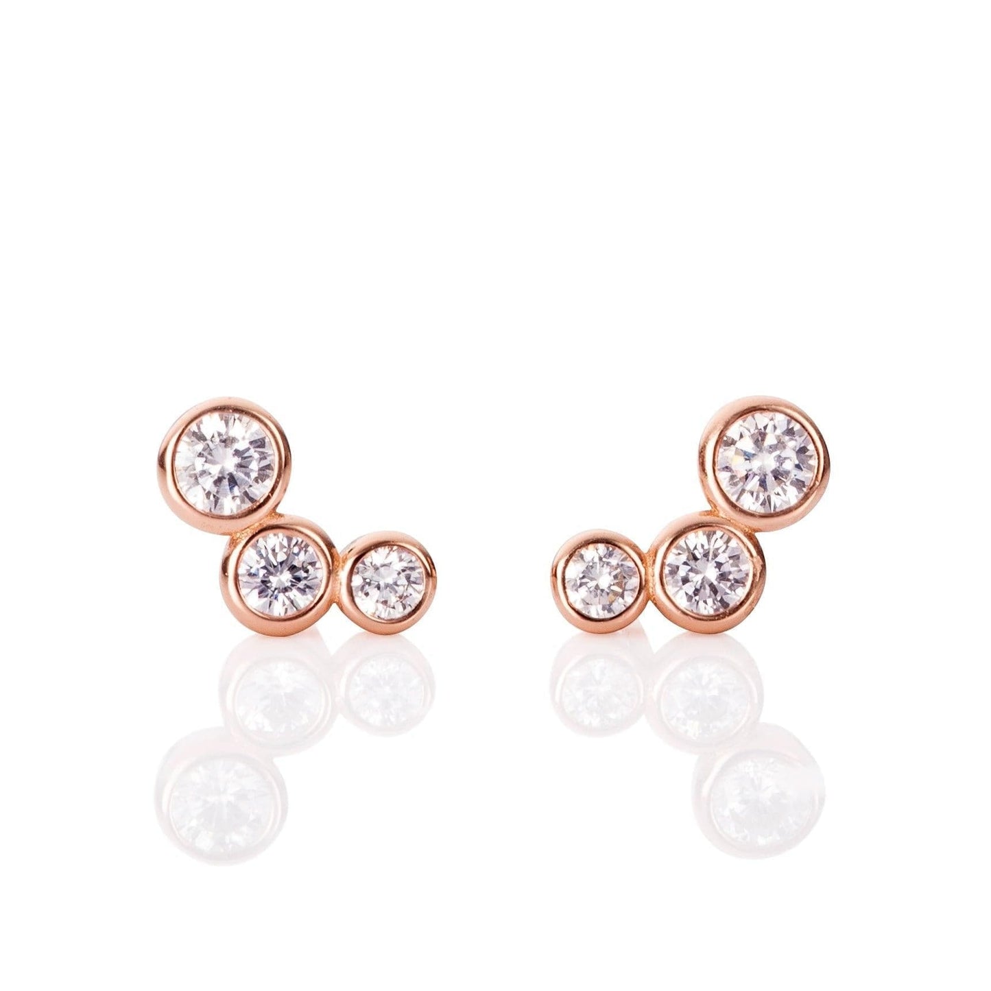Rose Gold Ear Climber Earrings for Women - namana.london