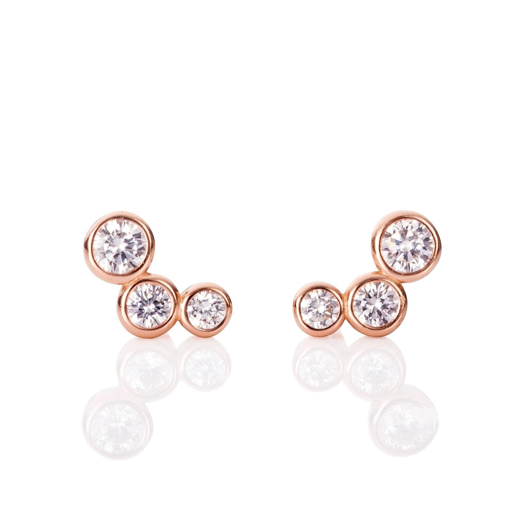 Rose Gold Ear Climber Earrings for Women - namana.london