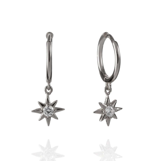 Star Huggie Hoop Earrings for Women - namana.london