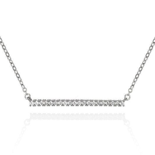 Bar Necklace for Women with Cubic Zirconia Stones - namana.london