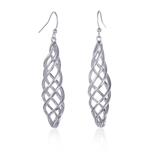 Long Spiral Dangle Earrings for Women - namana.london