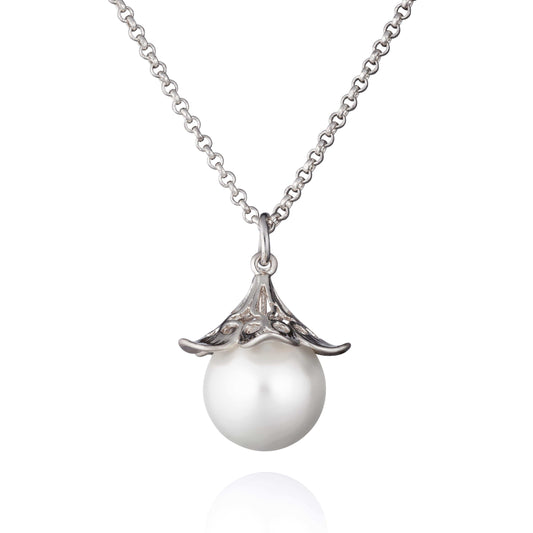 Large Pearl Pendant Necklace for Women - namana.london