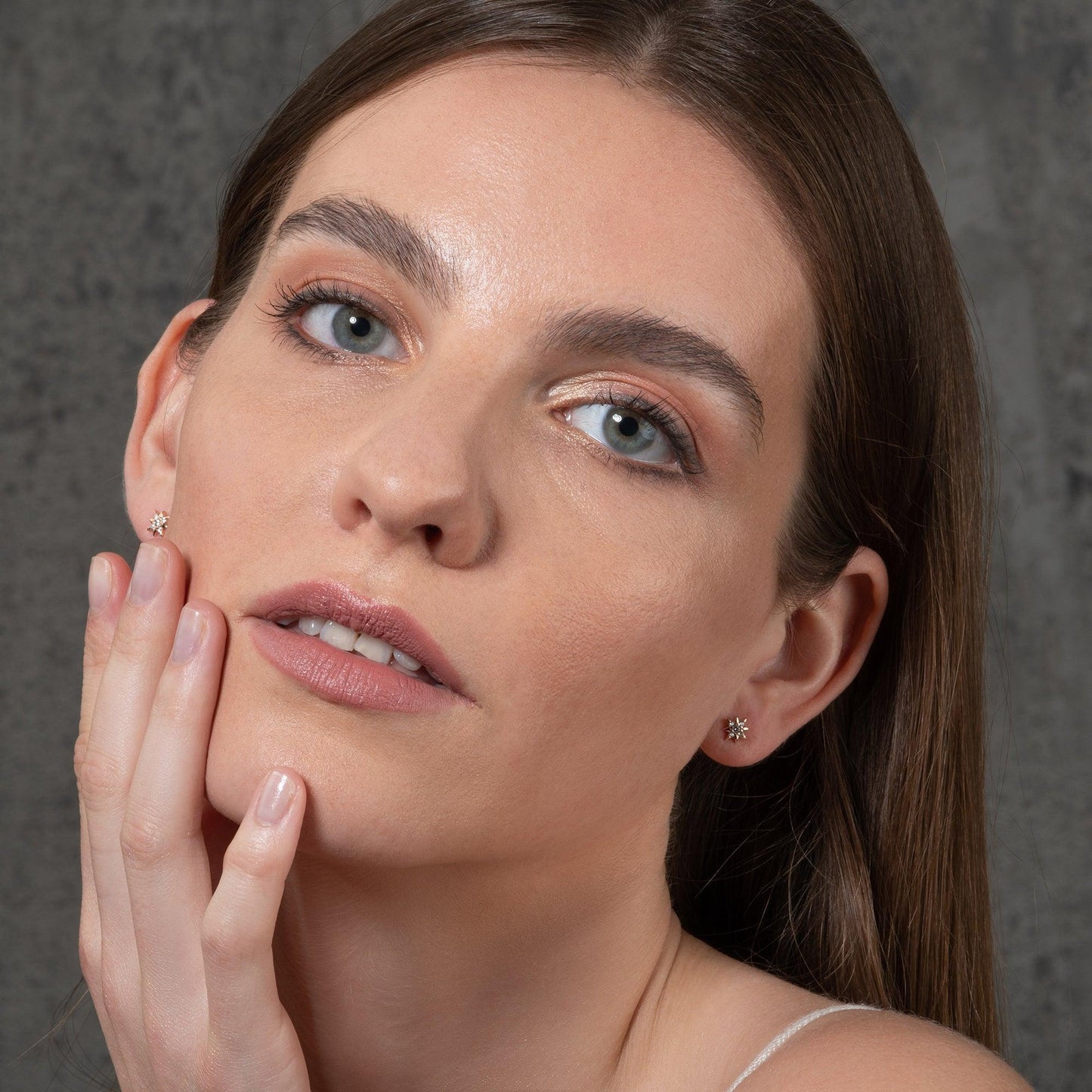 Rose Gold Mini Star Stud Earrings for Women - namana.london
