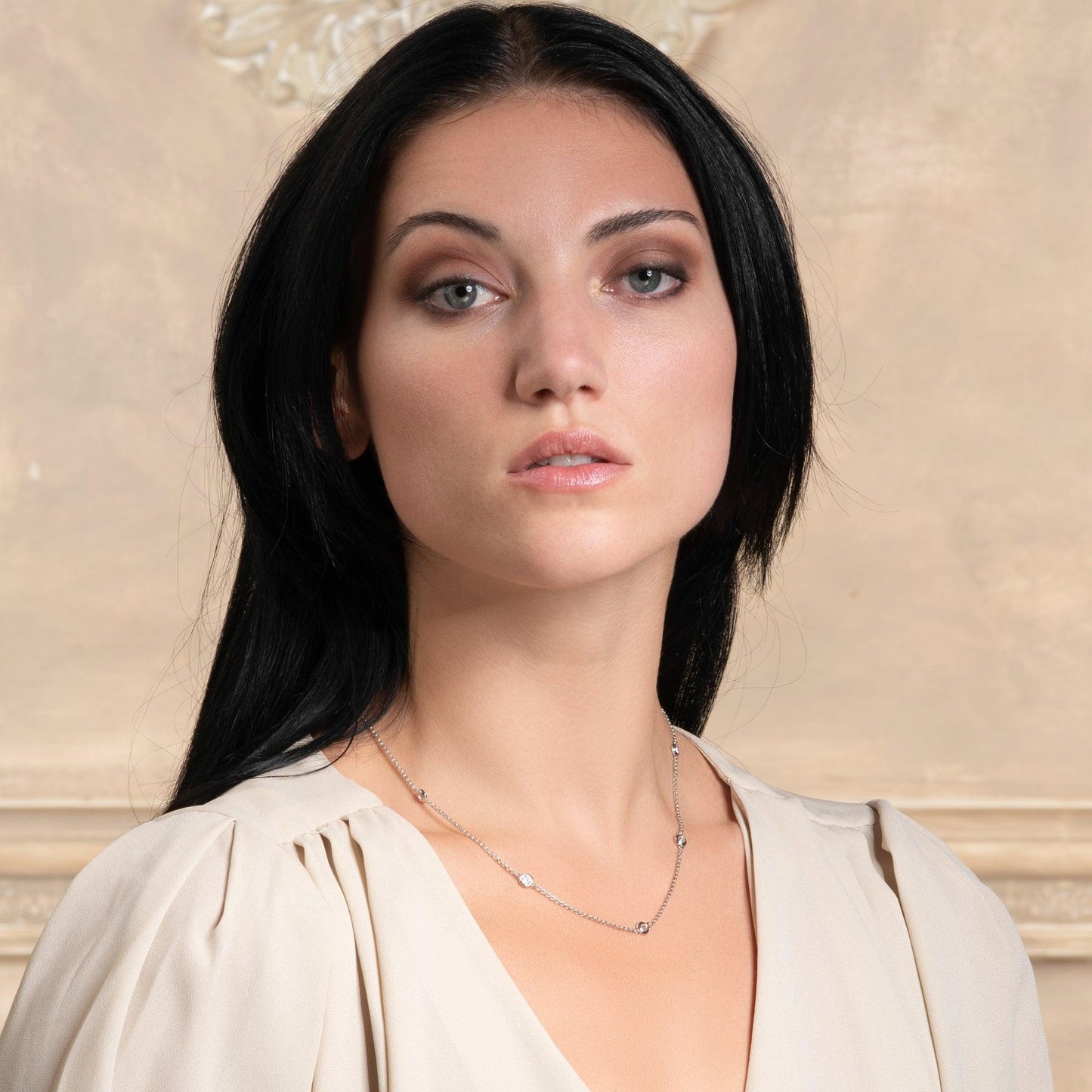 Long Chain Necklace for Women with Stones - namana.london
