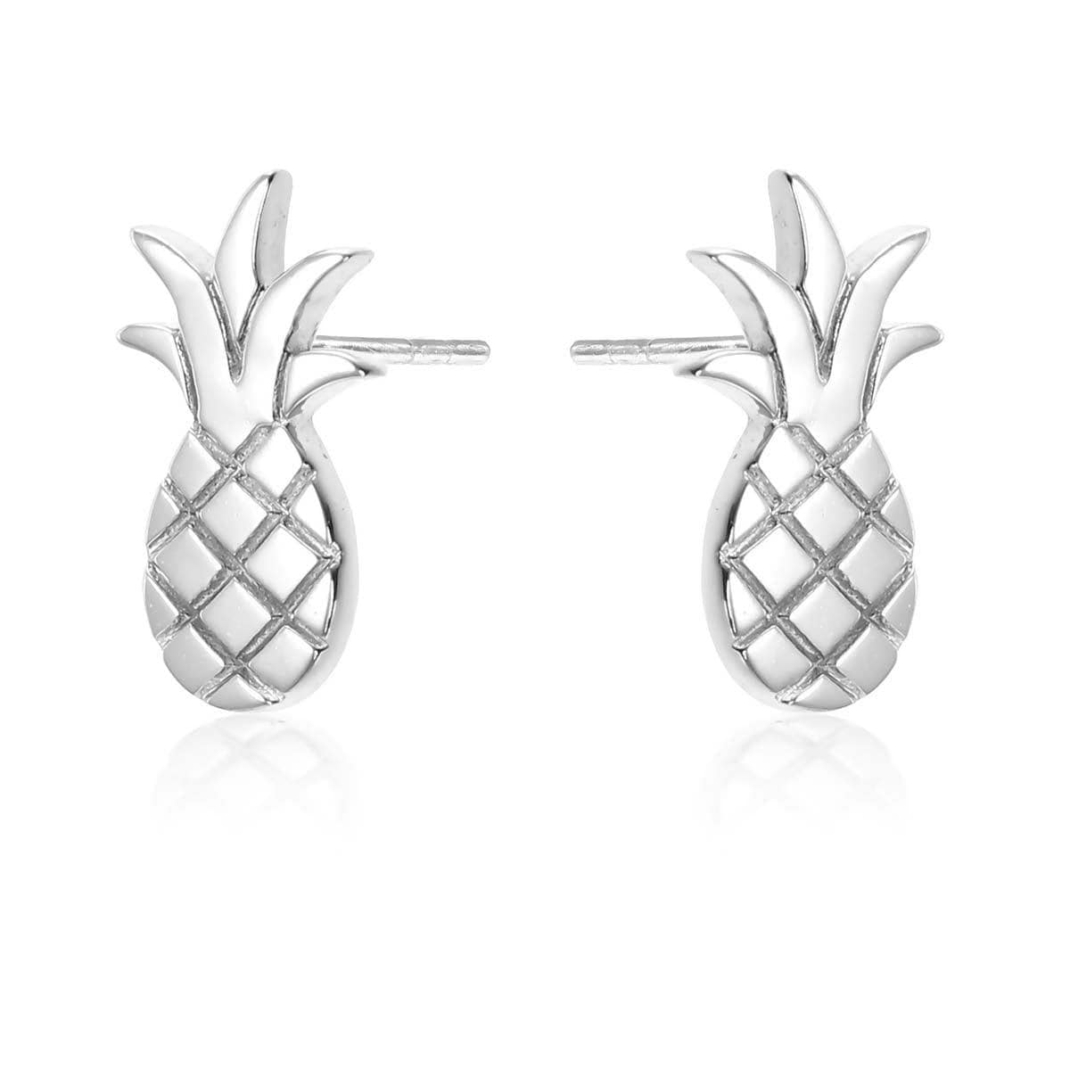 925 Sterling Silver Small Pineapple Stud Earrings for Women - namana.london
