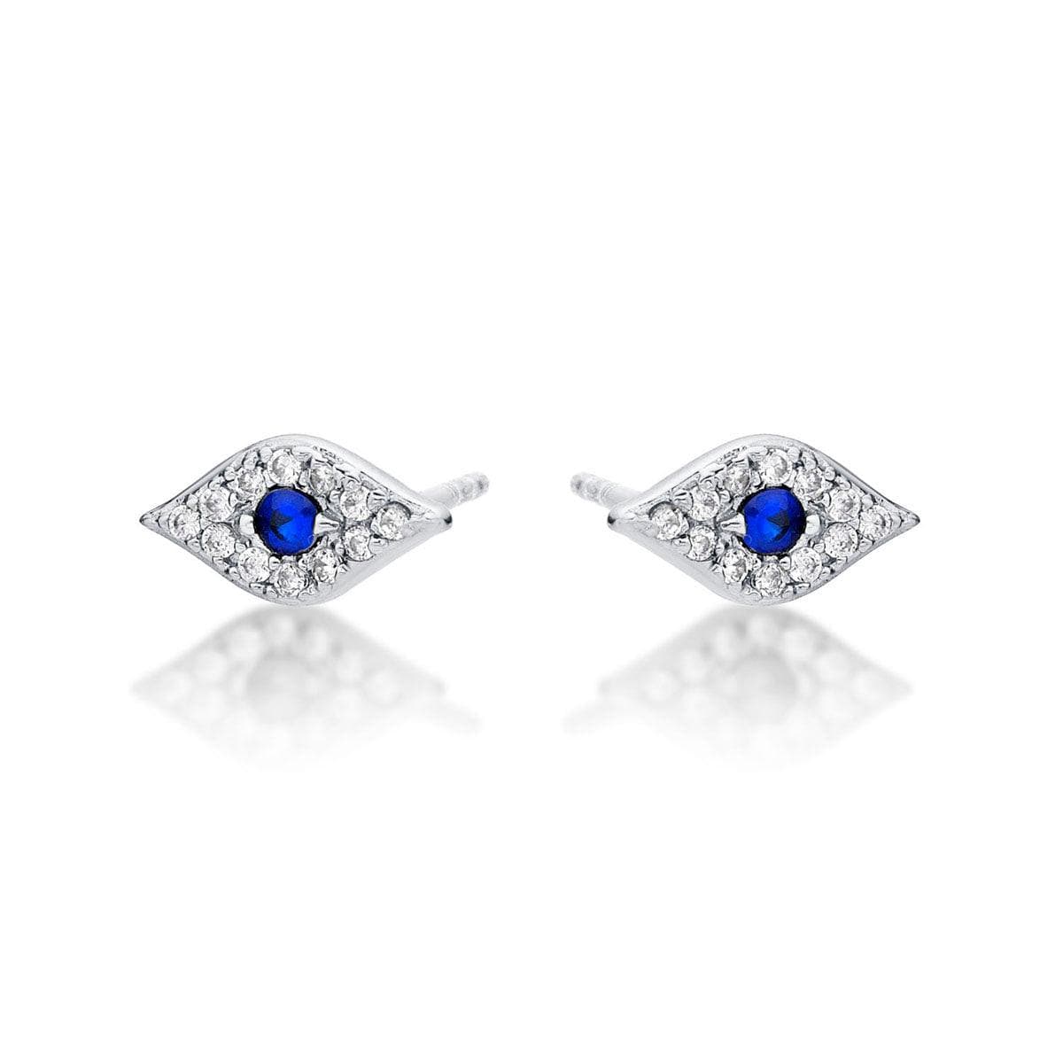 925 Sterling Silver Evil Eye Stud Earrings for Women - namana.london
