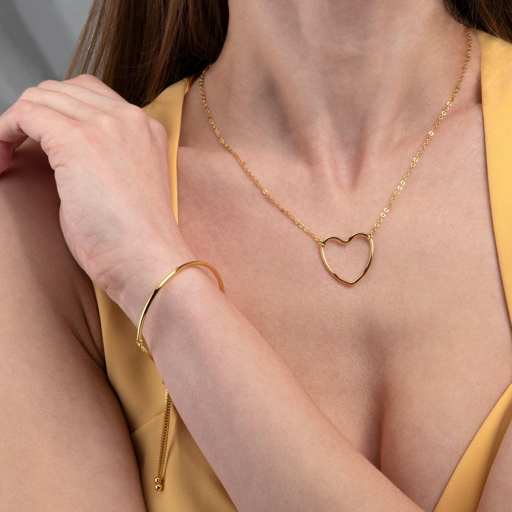 Adjustable Dainty Gold Bangle Bracelet for Women - namana.london