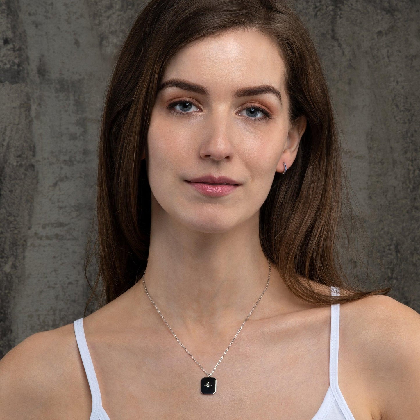 Rectangle Medallion Pendant Necklace for Women - namana.london