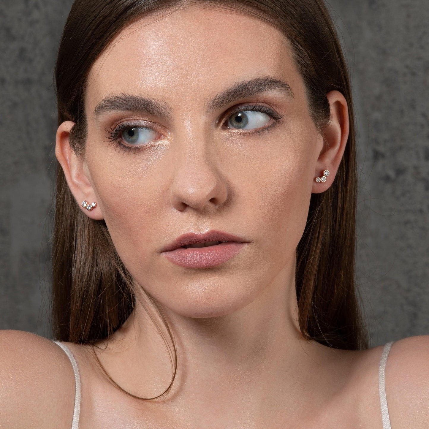 Rose Gold Ear Climber Earrings for Women - namana.london