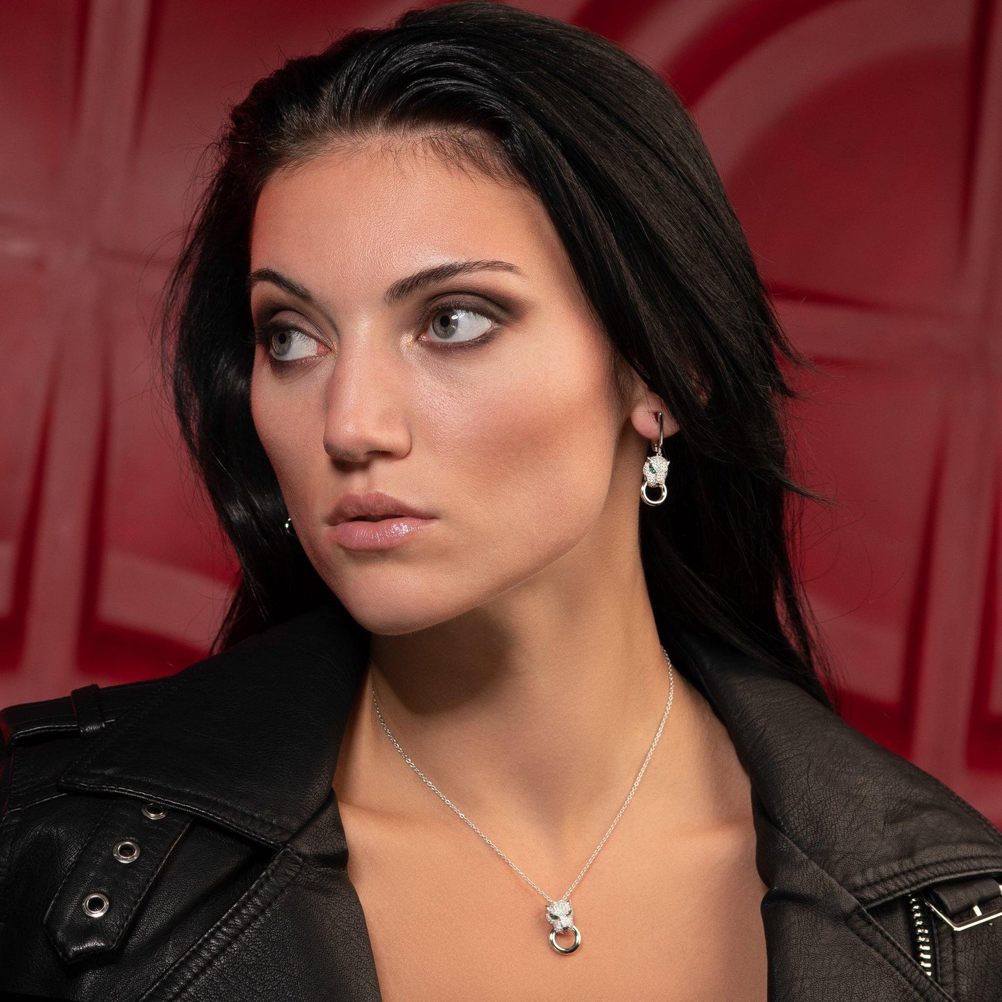 Sterling Silver Panther Necklace for Women - namana.london