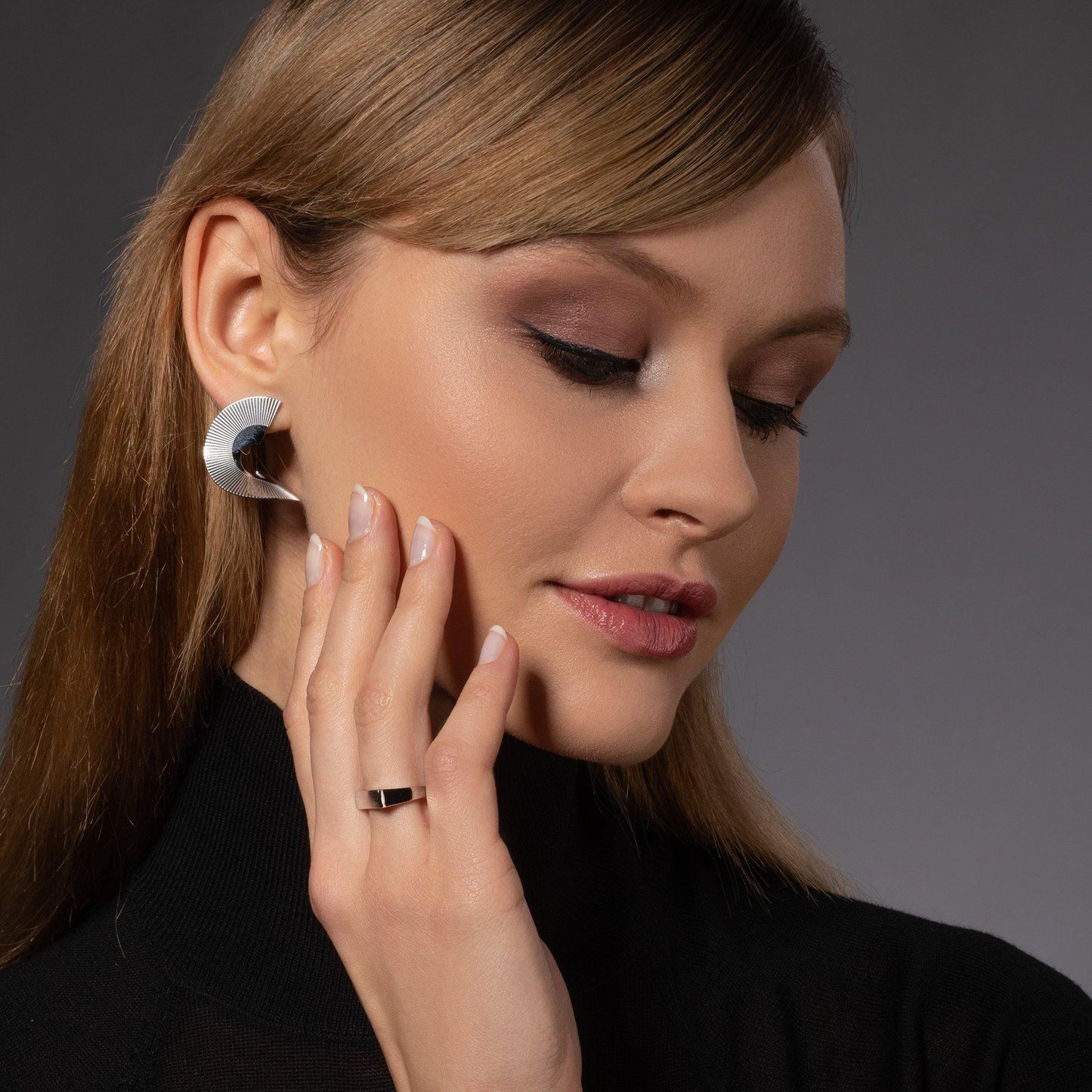 Large Spiral Statement Earrings for Women - namana.london