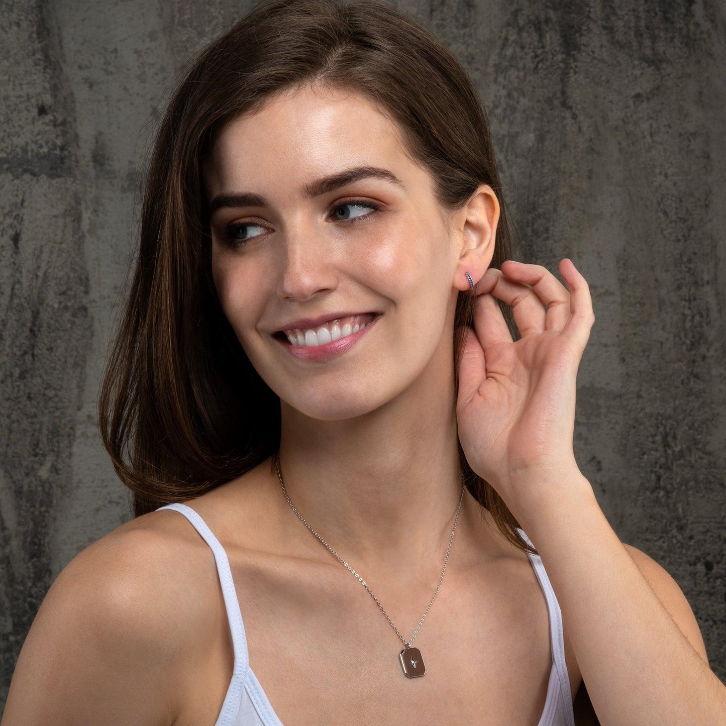 Rectangle Medallion Pendant Necklace for Women - namana.london