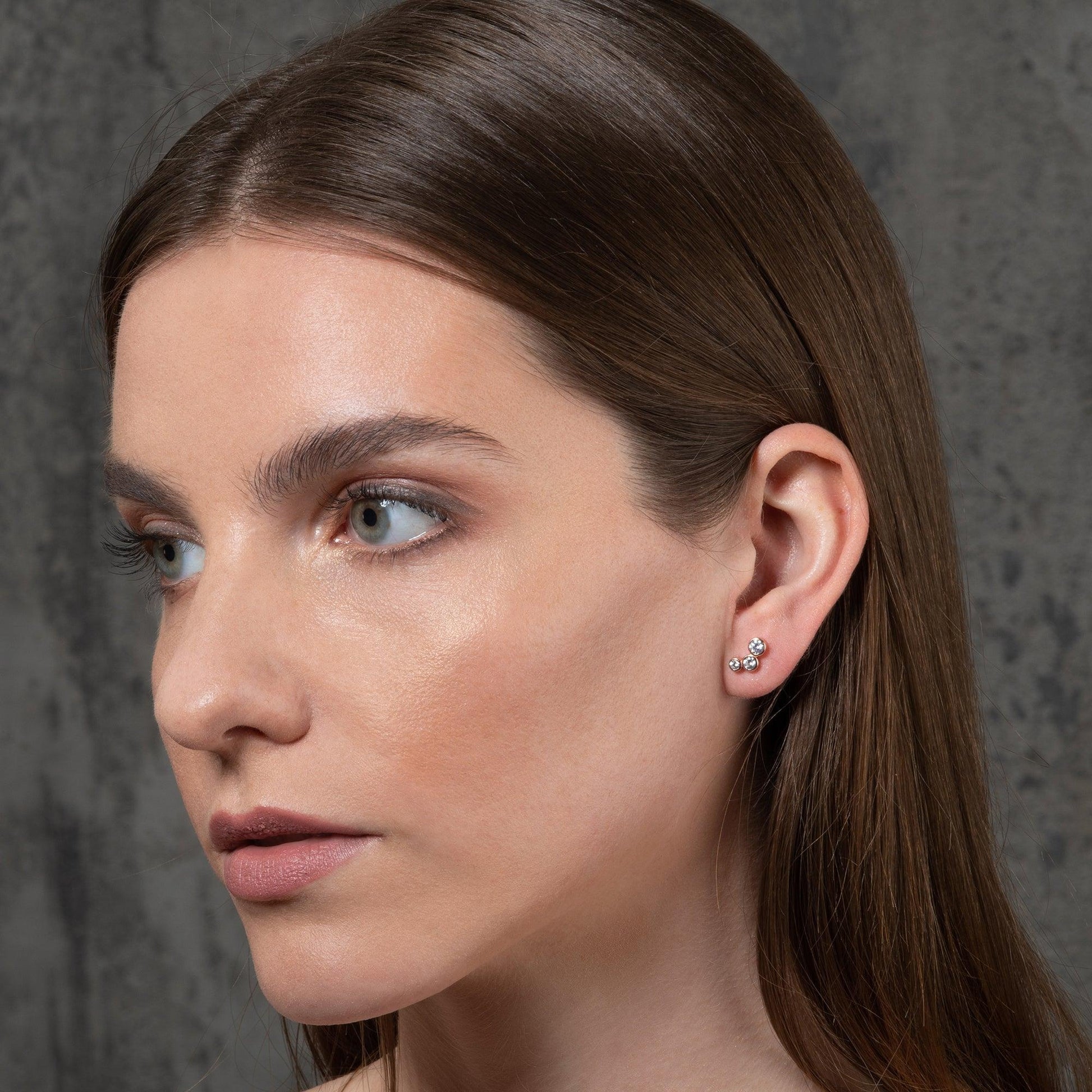 Rose Gold Ear Climber Earrings for Women - namana.london
