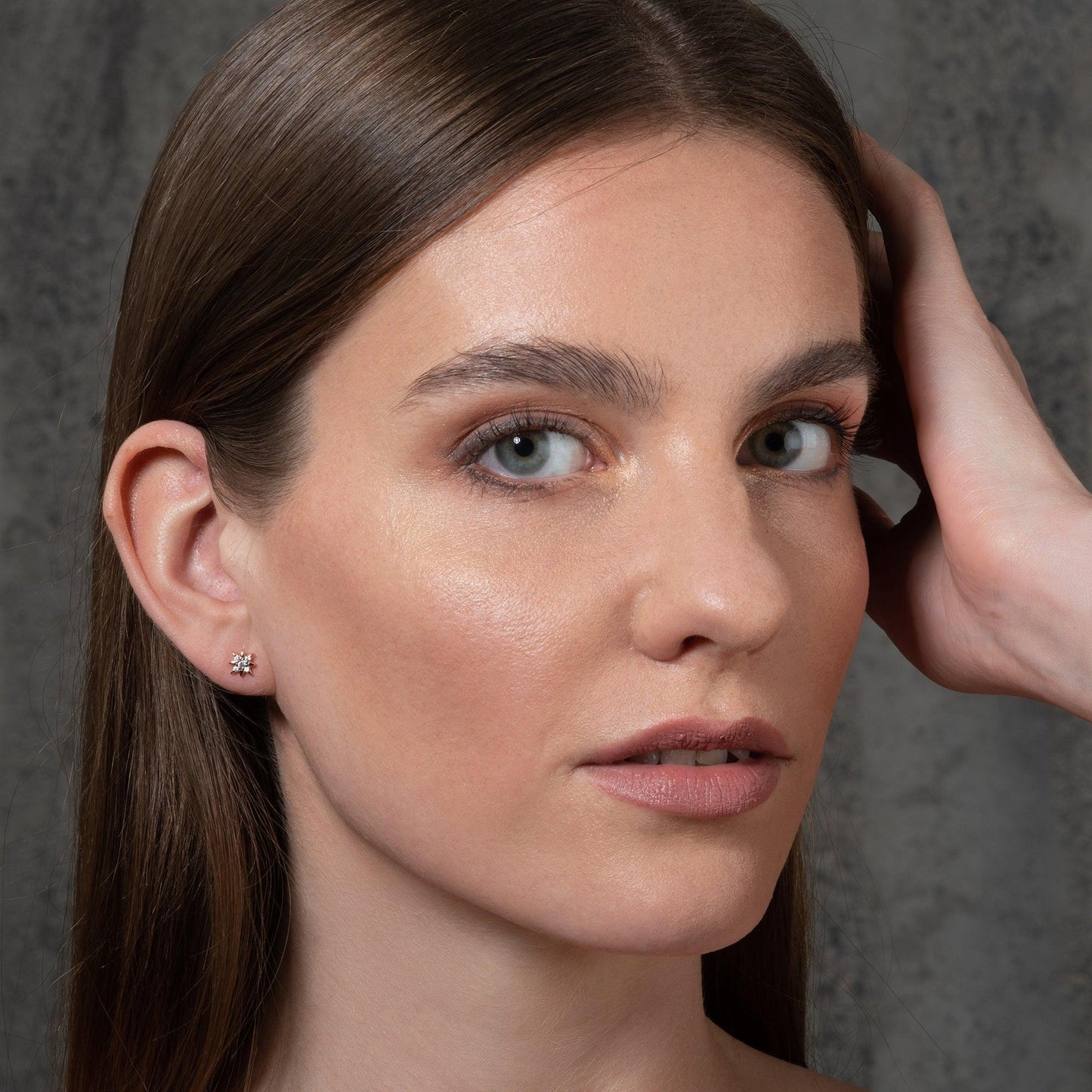 Rose Gold Mini Star Stud Earrings for Women - namana.london