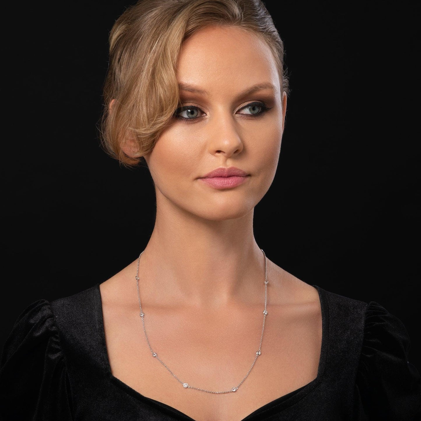 Long Chain Necklace for Women with Stones - namana.london
