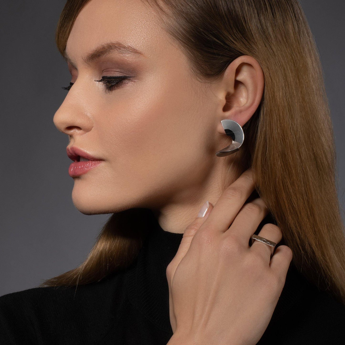 Large Spiral Statement Earrings for Women - namana.london