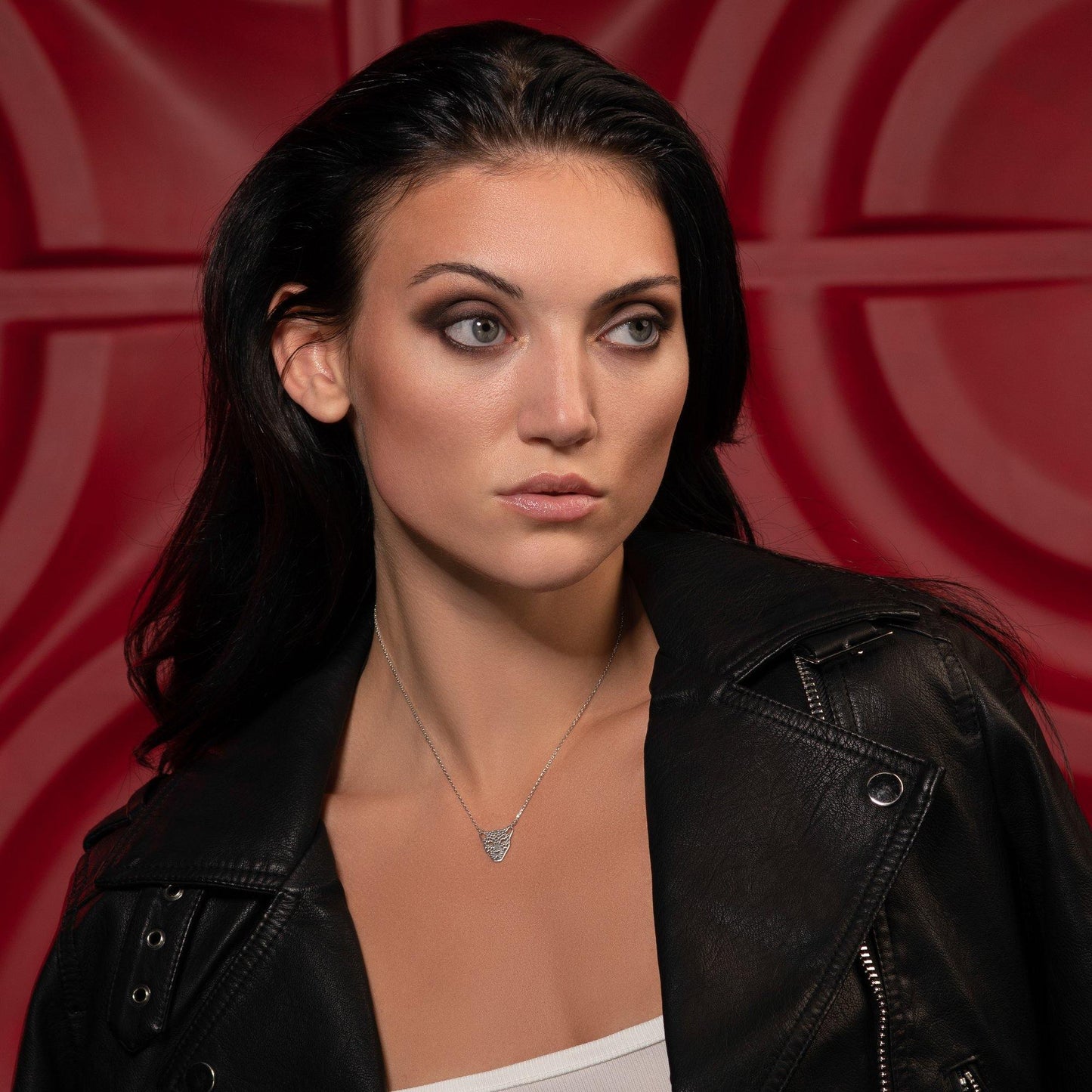 Panther Pendant Necklace with Brushed Finish - namana.london