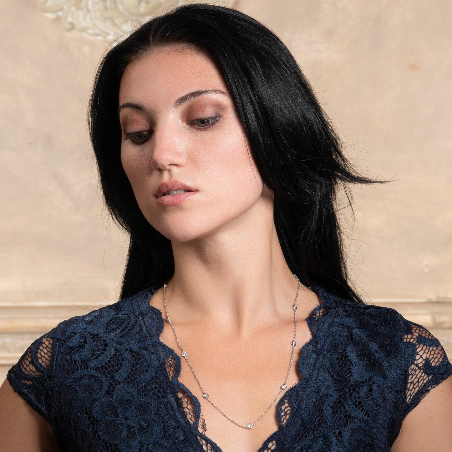 Long Chain Necklace for Women with Stones - namana.london