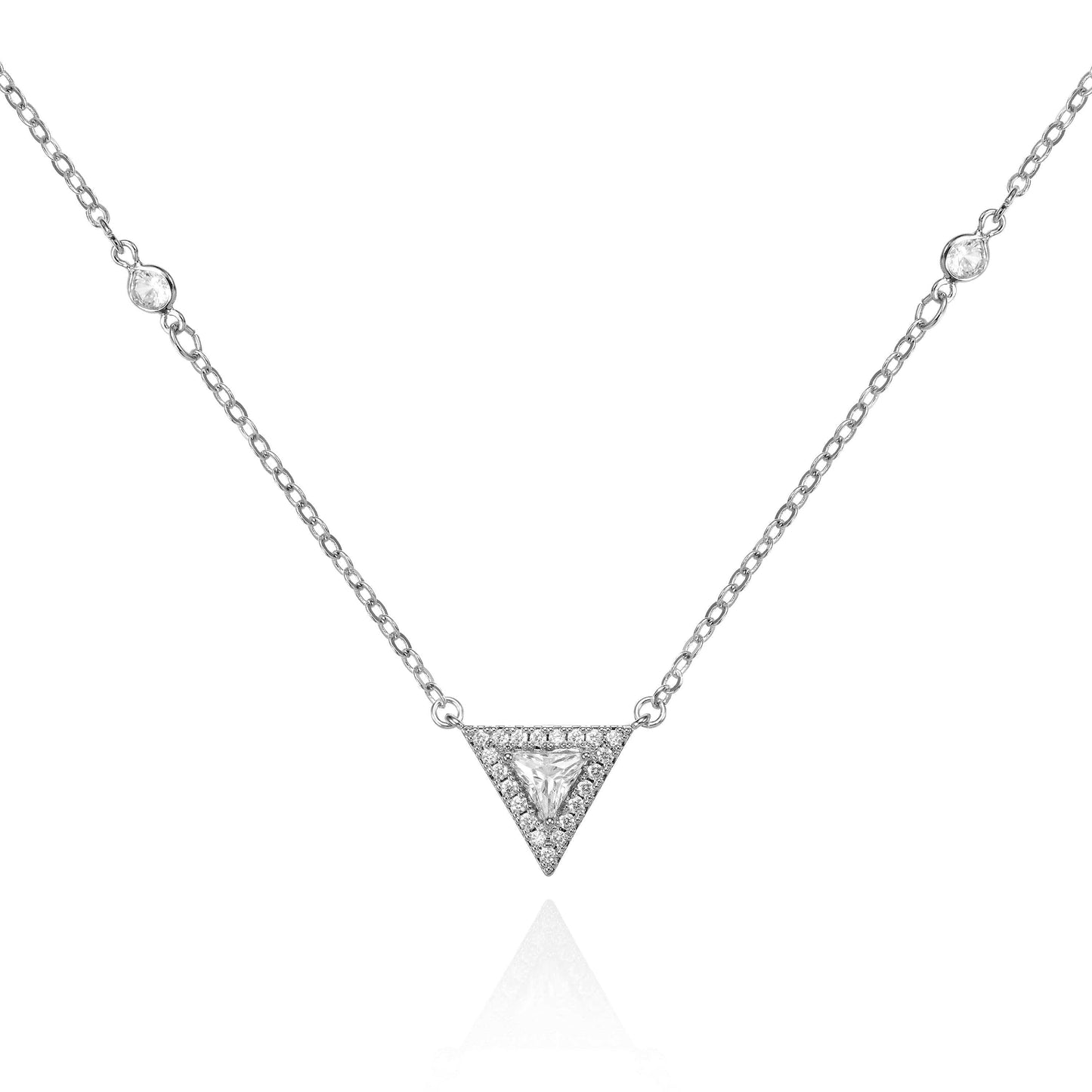 Trillion Pendant Pendant Necklace with Cubic Zirconia - namana.london