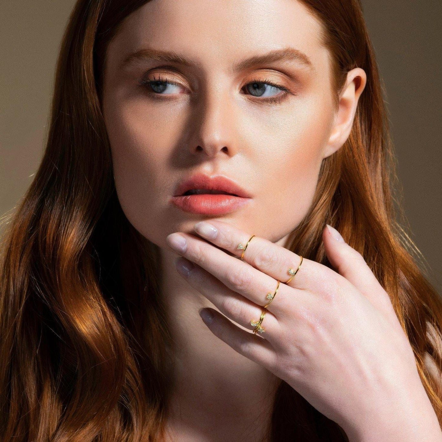 Dainty Gold Heart Ring for Women with Cubic Zirconia - namana.london