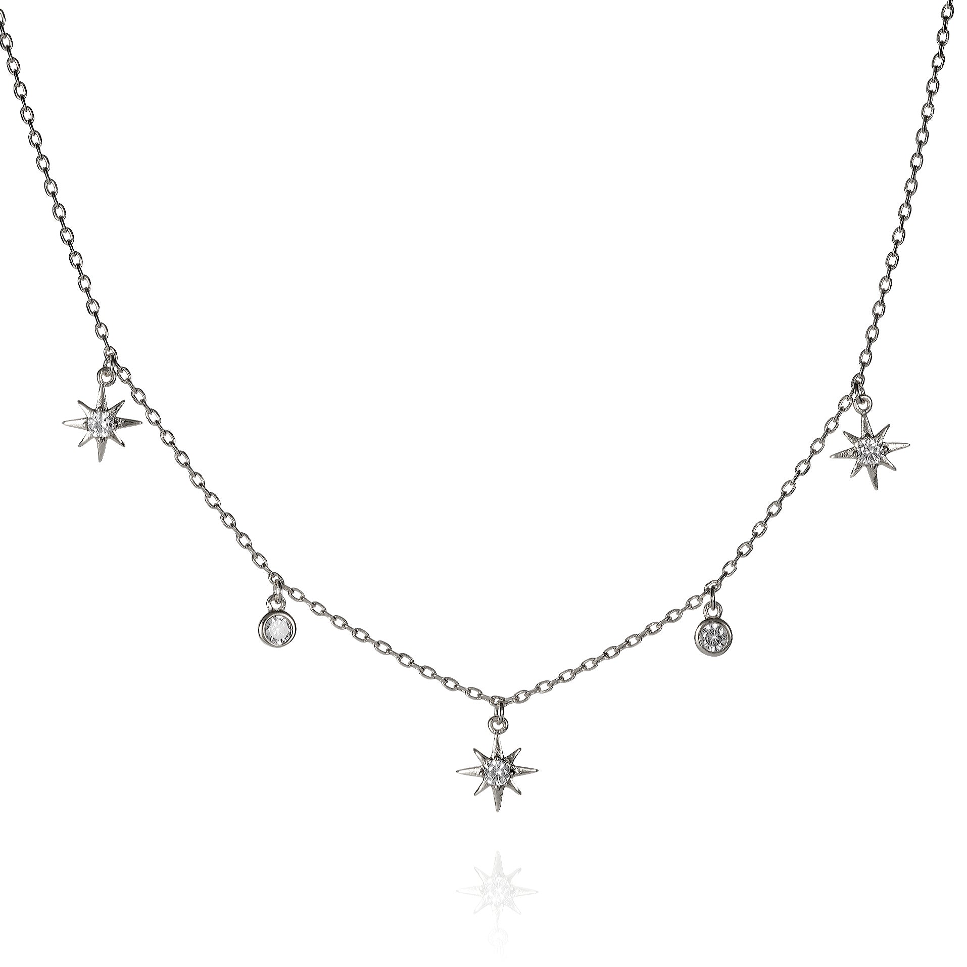 Star necklace choker on sale silver