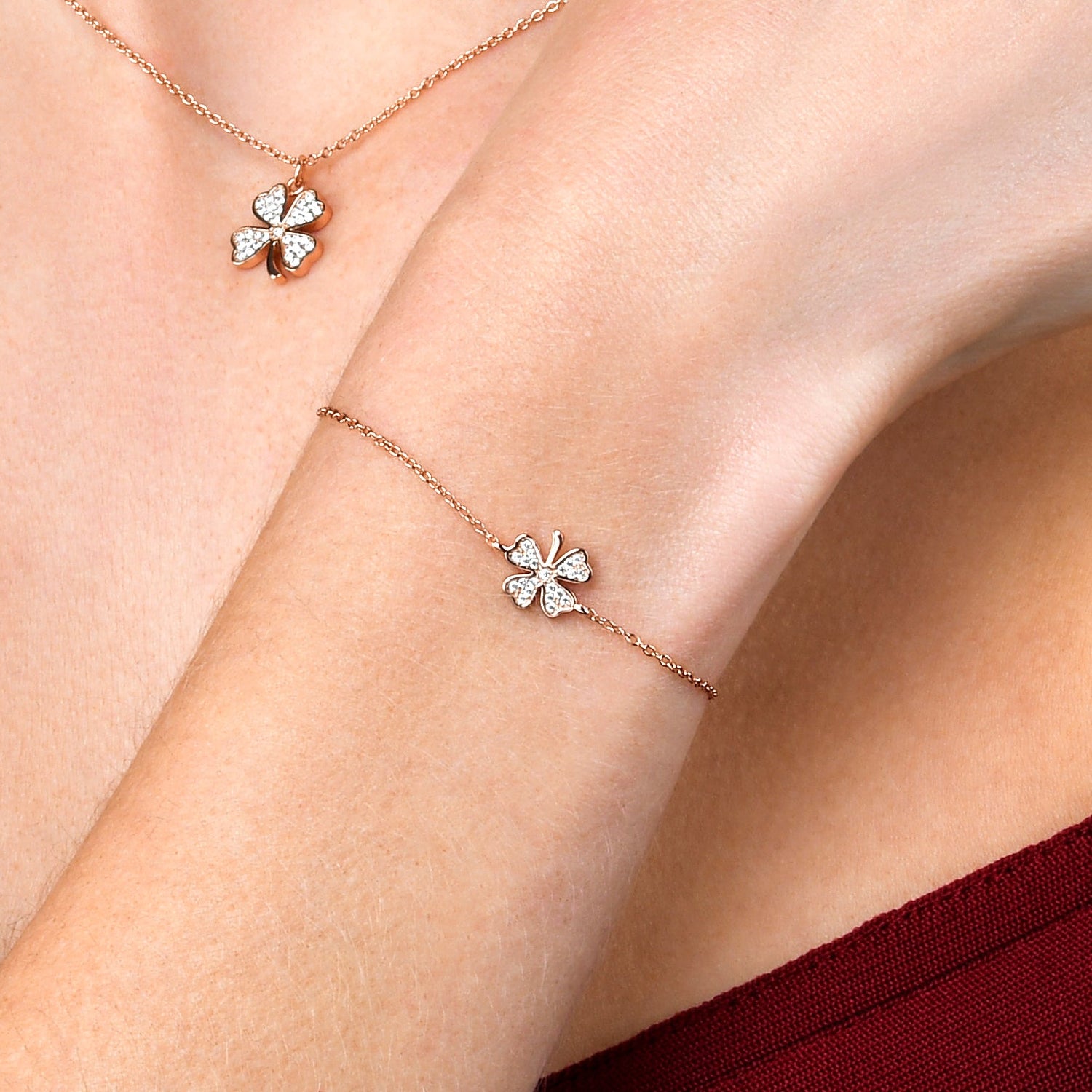 Rose gold bracelet in 925 sterling silver