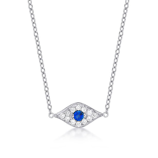 925 Sterling Silver Evil Eye Pendant Necklace for Women