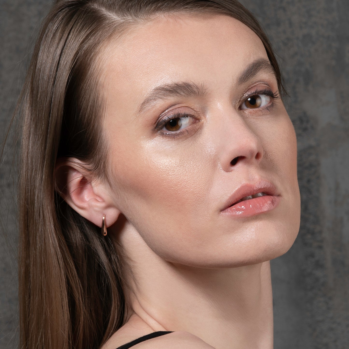 Small  Rose Gold Teardrop Earrings for Women and Teen Girls