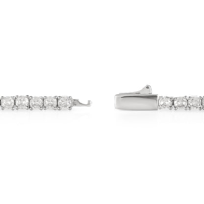 Silver 3mm Tennis Bracelet for Women with White Cubic Zirconia Stones
