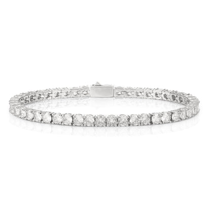 Silver 4mm Tennis Bracelet for Women with White Cubic Zirconia Stones