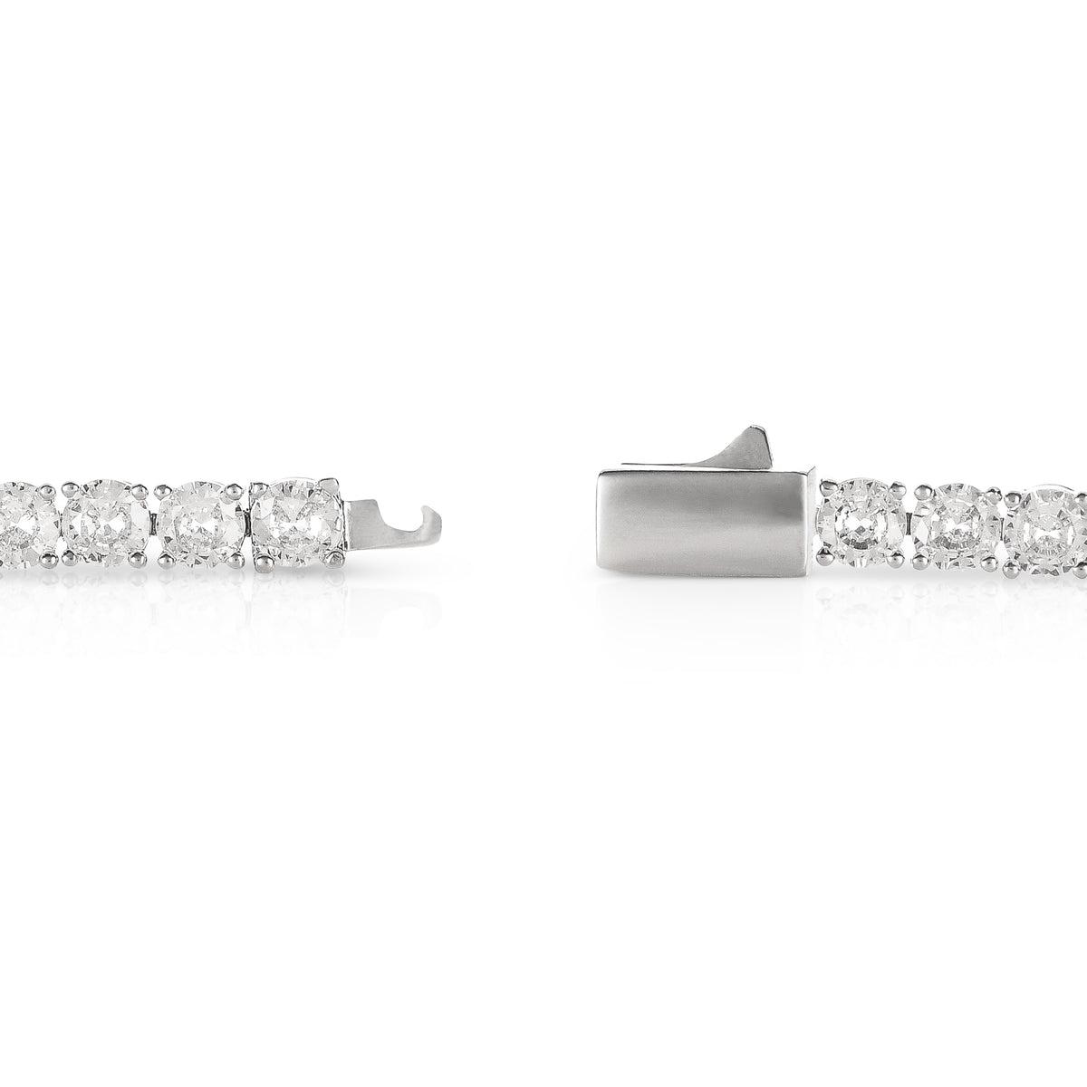 Silver 4mm Tennis Bracelet for Women with White Cubic Zirconia Stones
