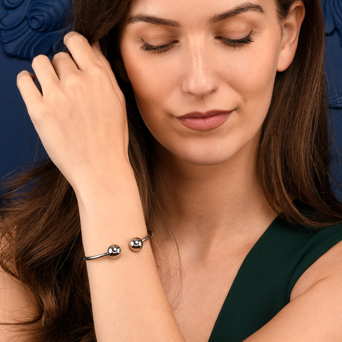 Stainless Steel Torque Bangle Cuff Bracelet for Women, Open Cuff Design