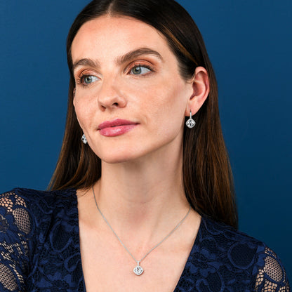 925 Sterling Silver Leverback Cushion Shaped Drop Earrings For Women