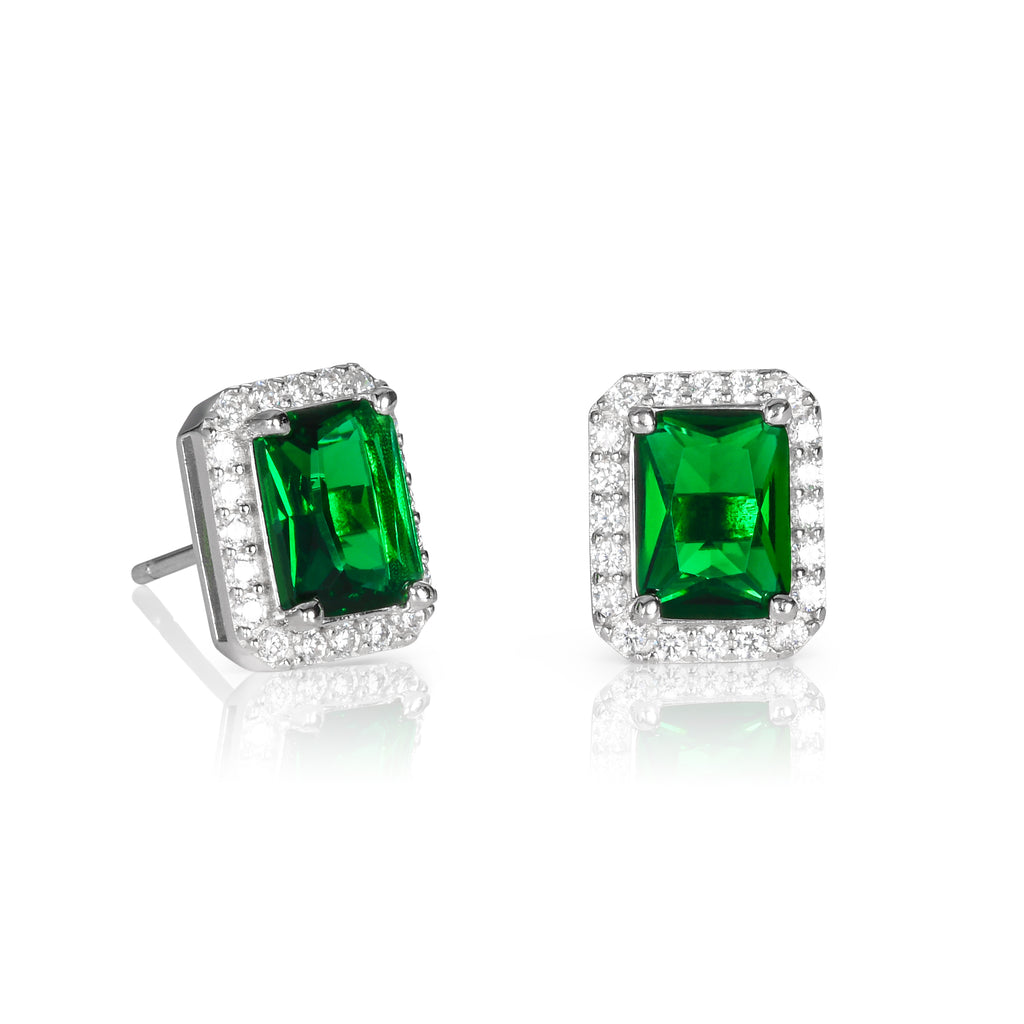 Emerald Green Vintage Rhinestone Studs Earrings | Christine Stoll | Altered  Relics