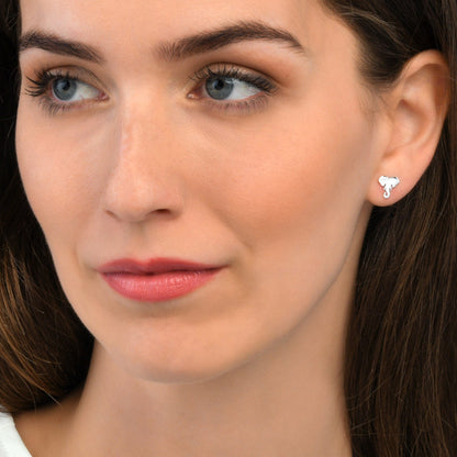 925 Sterling Silver Small Elephant Head Shaped Studs For Women