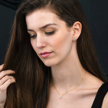 Gold Plated 925 Sterling Silver Hamza Pendant Necklace for Women