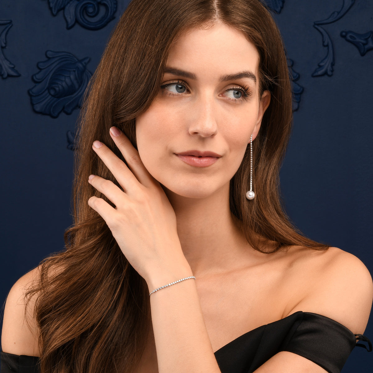 Dainty 2mm Silver Adjustable Slider Tennis Bracelet for Women